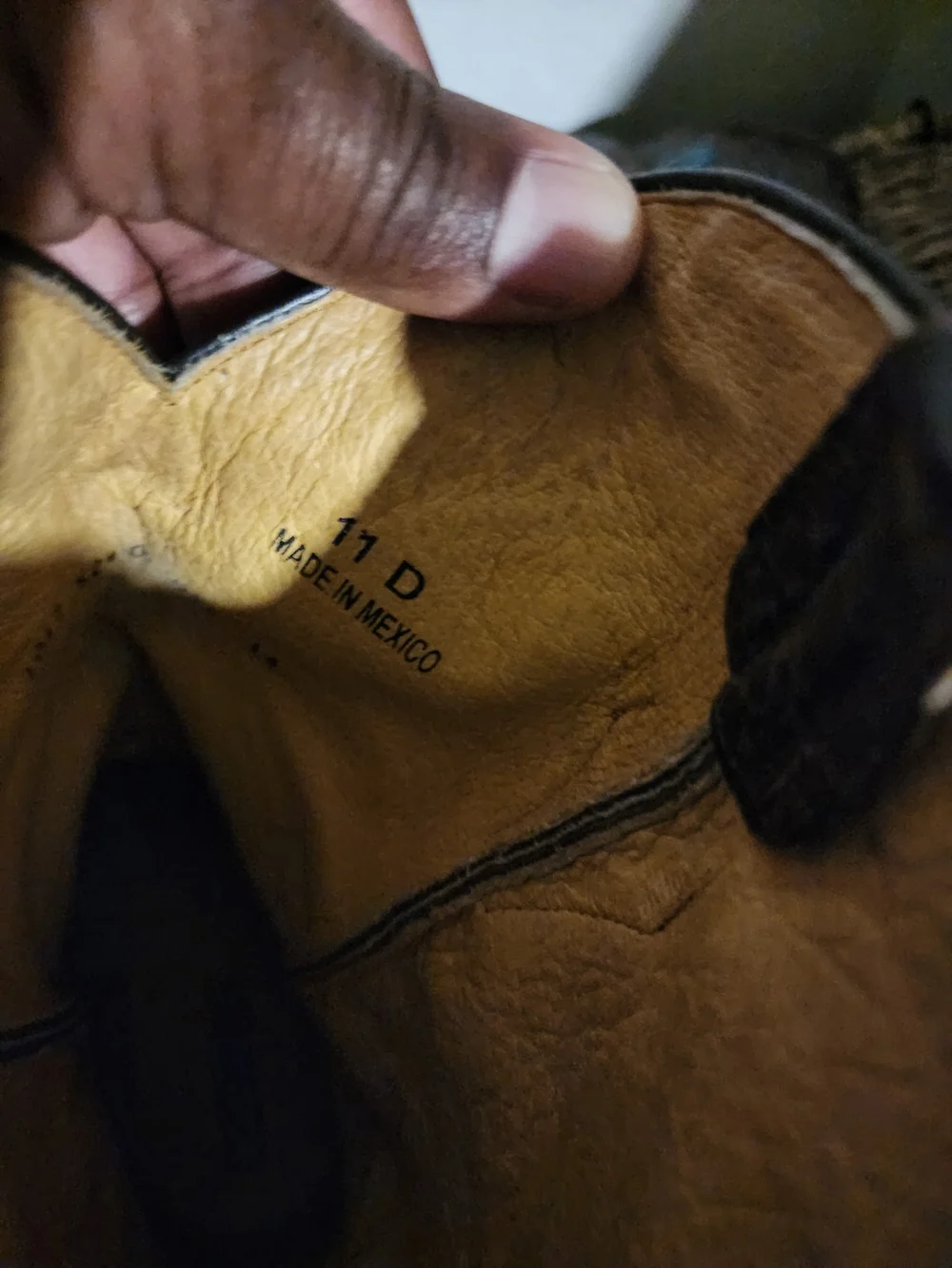 Brown Crocodile-Embossed Western Boots with Turquoise Stitching